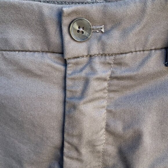 Express Mens Gray Slim Fit Flat Front Preppy Casual Stretch Chino Short 38x8 - Picture 4 of 8